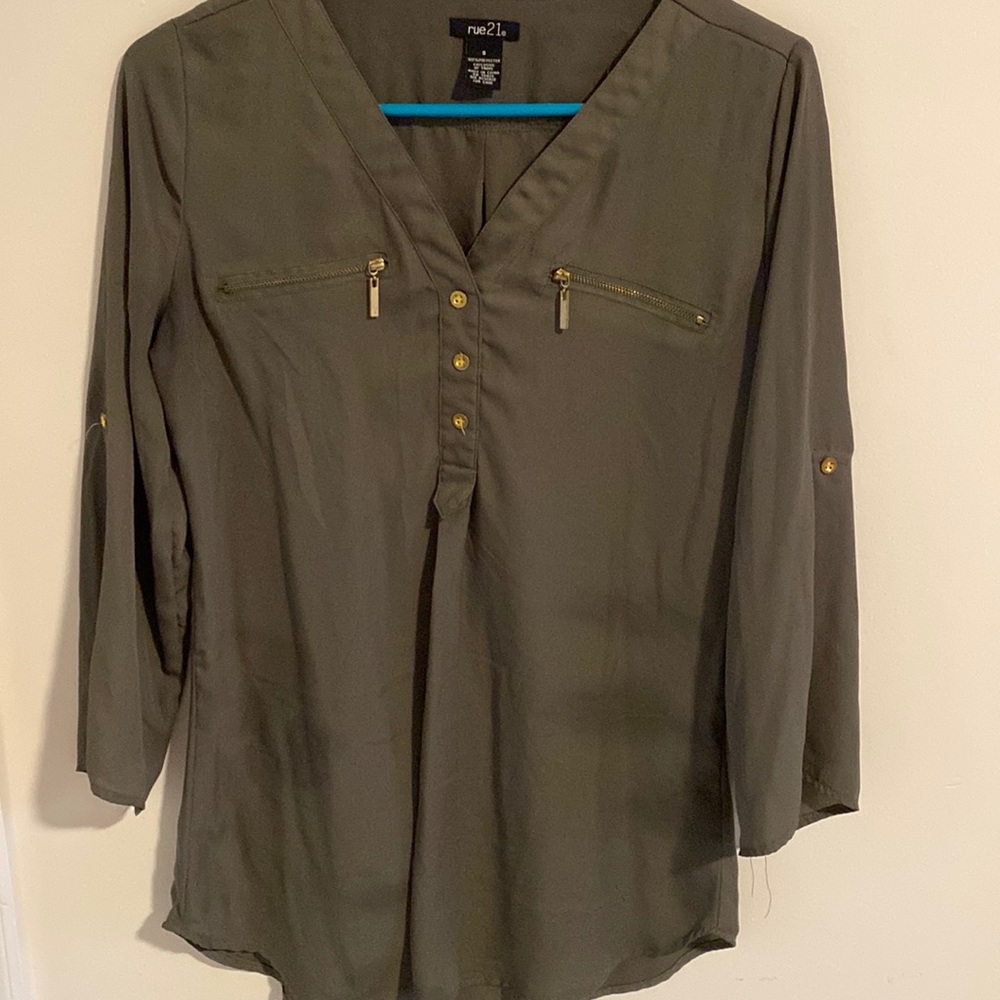 Rue 21 Olive Blouse